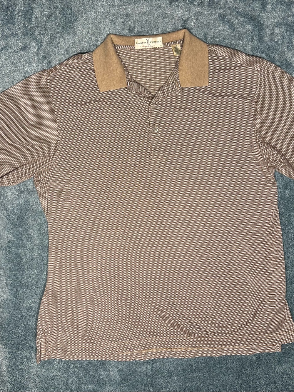 Vintage Fairway & Greene Brown Cotton Golf Polo Men’s Large